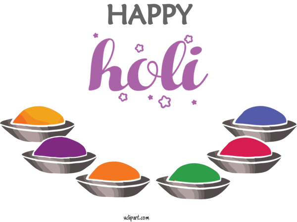 Free Holidays Tableware Bowl Spoon For Holi Clipart Transparent Background