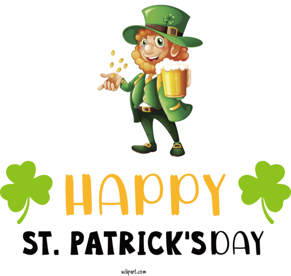 Free Holidays Royalty Free Saint Patrick's Day Cartoon For Saint Patricks Day Clipart Transparent Background