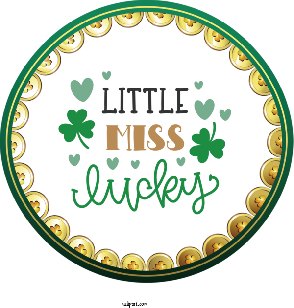 Free Holidays Design Logo Green For Saint Patricks Day Clipart Transparent Background