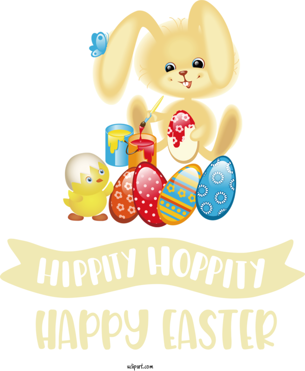 Free Holidays Easter Bunny Chicken Easter Egg For Easter Clipart Transparent Background