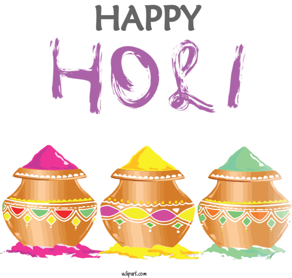 Free Holidays Drawing Design Holi For Holi Clipart Transparent Background