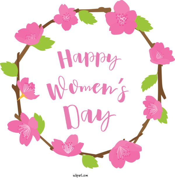 Free Holidays Floral Design Leaf Cut Flowers For International Women's Day Clipart Transparent Background