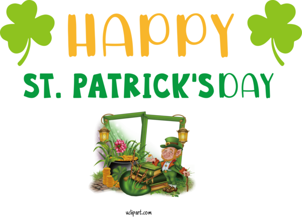 Free Holidays Grasses Green Line For Saint Patricks Day Clipart Transparent Background