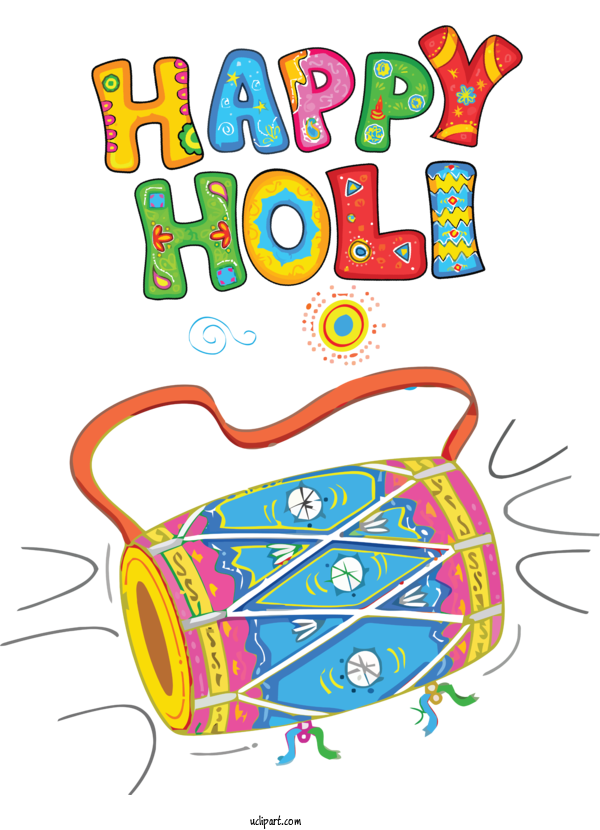 Free Holidays Line Meter Design For Holi Clipart Transparent Background
