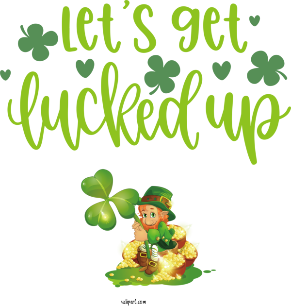 Free Holidays Leaf Green Character For Saint Patricks Day Clipart Transparent Background