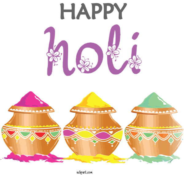 Free Holidays Drawing Icon Holi For Holi Clipart Transparent Background