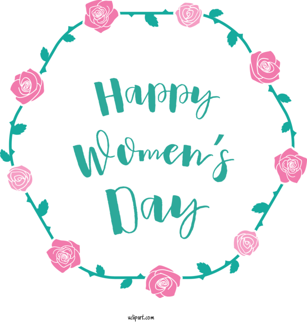 Free Holidays Flower Drawing Design For International Women's Day Clipart Transparent Background