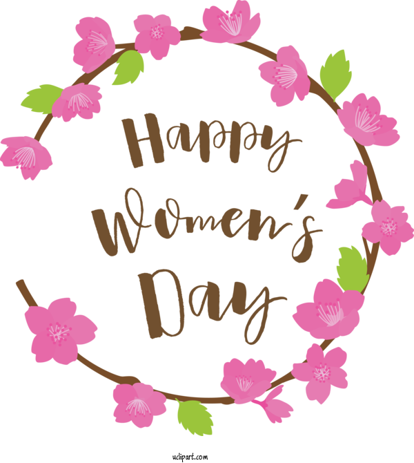 Free Holidays Floral Design Design Icon For International Women's Day Clipart Transparent Background