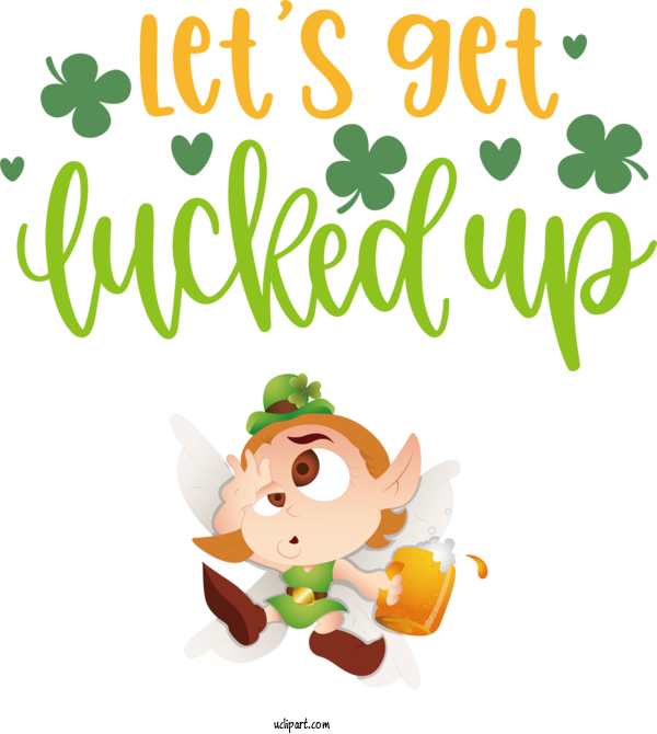 Free Holidays Cartoon Leaf Flower For Saint Patricks Day Clipart Transparent Background