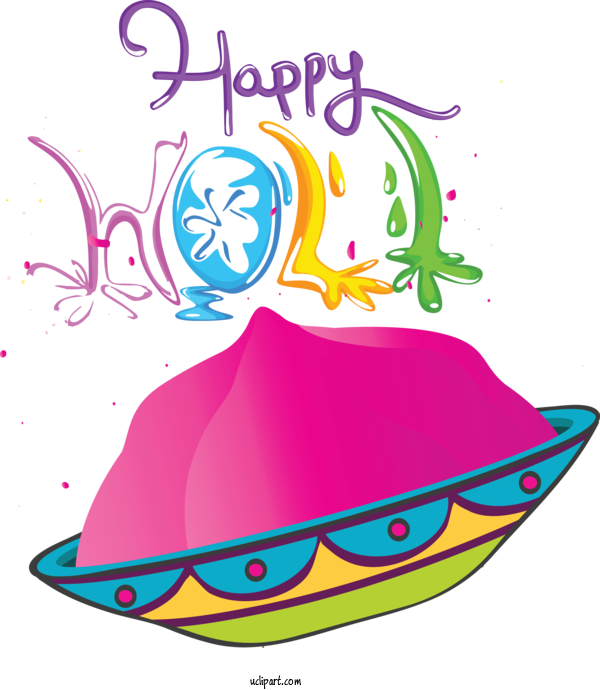 Free Holidays Drawing Painting Logo For Holi Clipart Transparent Background