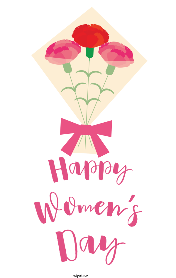 Free Holidays Floral Design Design Greeting Card For International Women's Day Clipart Transparent Background