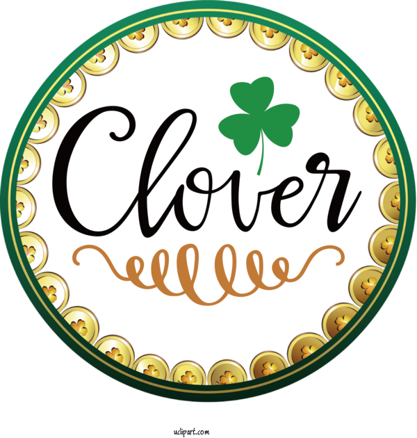 Free St. Patrick's Day Logo Green Flower For St Patricks Day Quotes Clipart Transparent Background