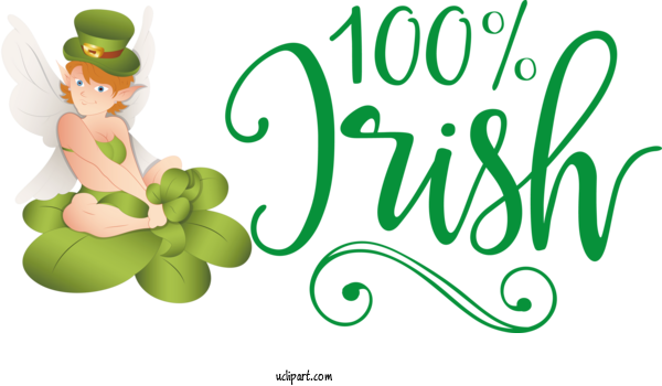 Free St. Patrick's Day Leaf Cartoon Flower For St Patricks Day Quotes Clipart Transparent Background