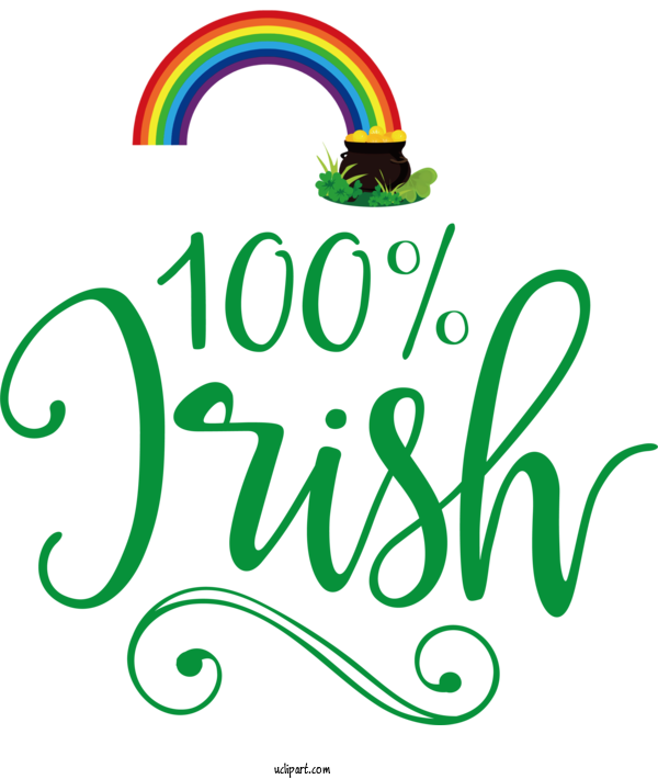 Free St. Patrick's Day Logo Green Gold For St Patricks Day Quotes Clipart Transparent Background