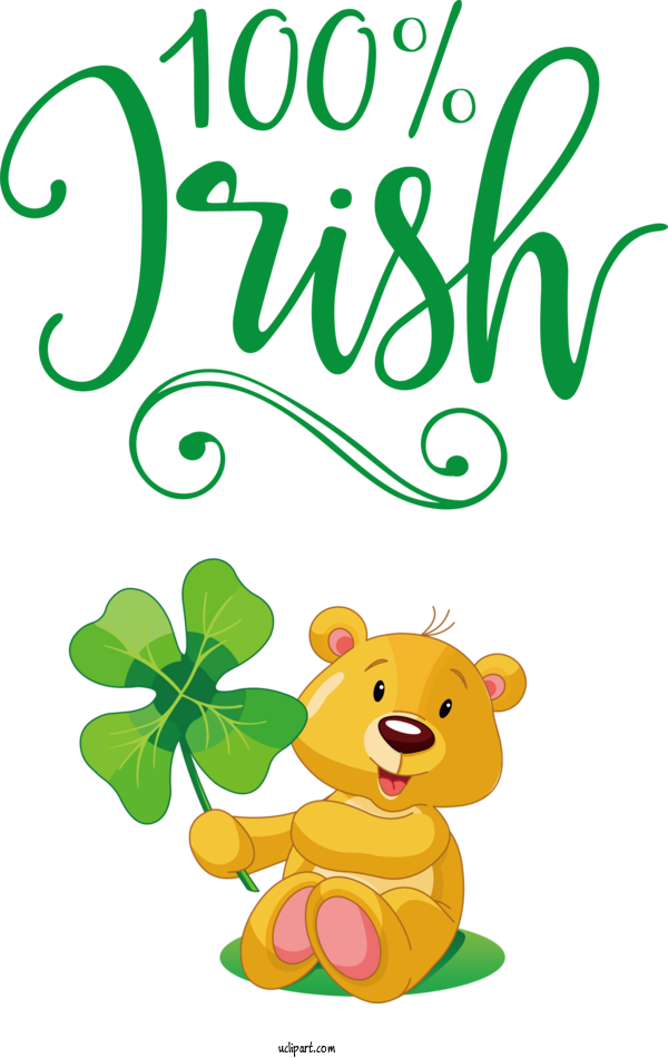 Free St. Patrick's Day Drawing Bears Royalty Free For St Patricks Day Quotes Clipart Transparent Background