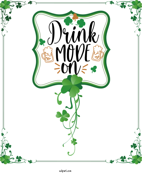 Free St. Patrick's Day Saint Patrick's Day Clover Design For St Patricks Day Quotes Clipart Transparent Background