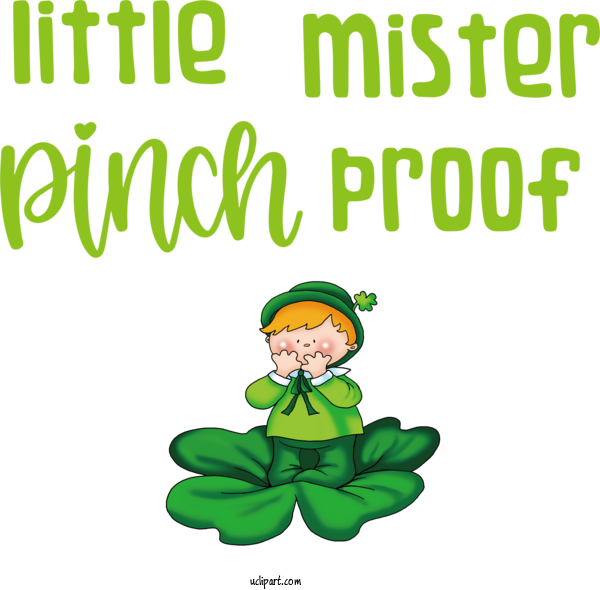 Free Holidays Cartoon Green Character For Saint Patricks Day Clipart Transparent Background