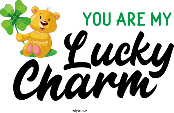 Free St. Patrick's Day Logo Cartoon Bears For St Patricks Day Quotes Clipart Transparent Background