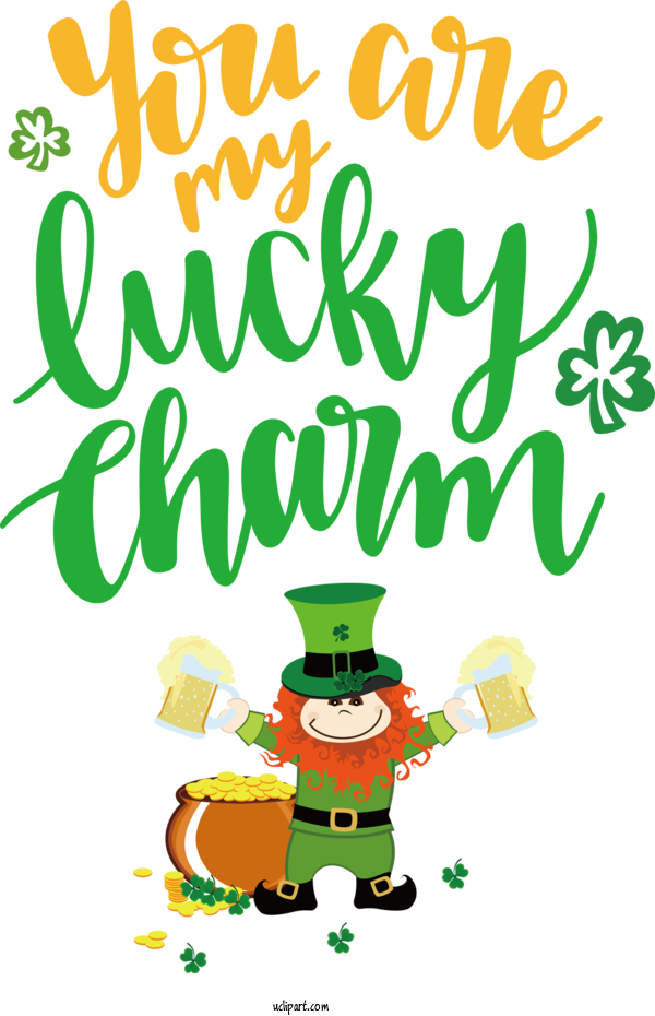 Free St. Patrick's Day Cartoon Green Character For St Patricks Day Quotes Clipart Transparent Background