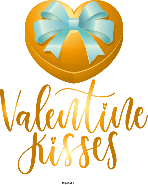 Free Holidays Logo Yellow Line For Valentines Day Clipart Transparent Background