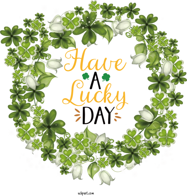 Free Holidays Saint Patrick's Day Leaf Plant Stem For Saint Patricks Day Clipart Transparent Background