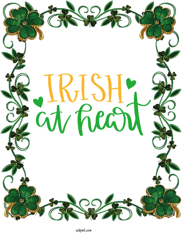 Free Holidays Saint Patrick's Day Holiday Picture Frame For Saint Patricks Day Clipart Transparent Background