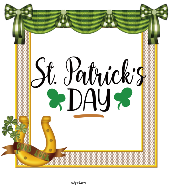 Free Holidays Picture Frame Drawing Painting For Saint Patricks Day Clipart Transparent Background