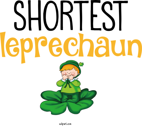 Free Holidays Cartoon Happiness Green For Saint Patricks Day Clipart Transparent Background