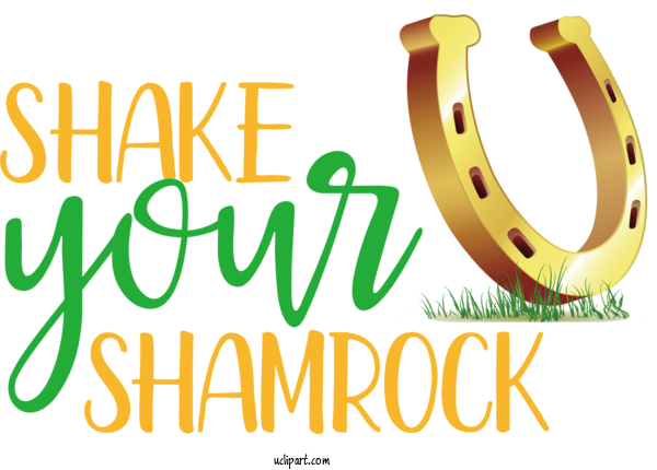 Free Holidays Logo Font Yellow For Saint Patricks Day Clipart Transparent Background