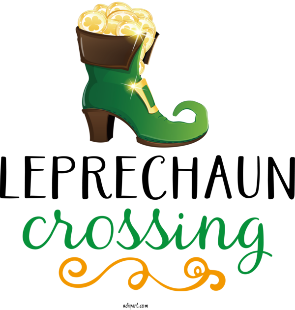 Free Holidays Logo Shoe Green For Saint Patricks Day Clipart Transparent Background