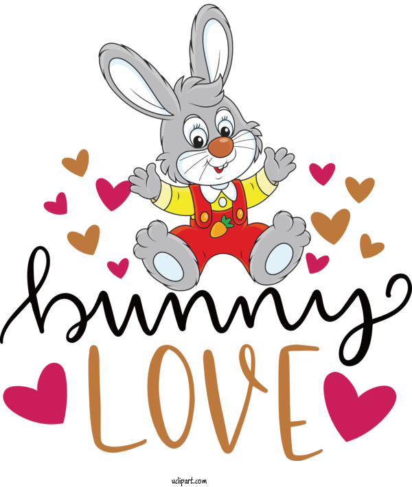 Free Holidays Easter Bunny Hare Rabbit For Easter Clipart Transparent Background