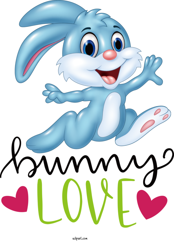 Free Holidays Rabbit Cartoon Drawing For Easter Clipart Transparent Background