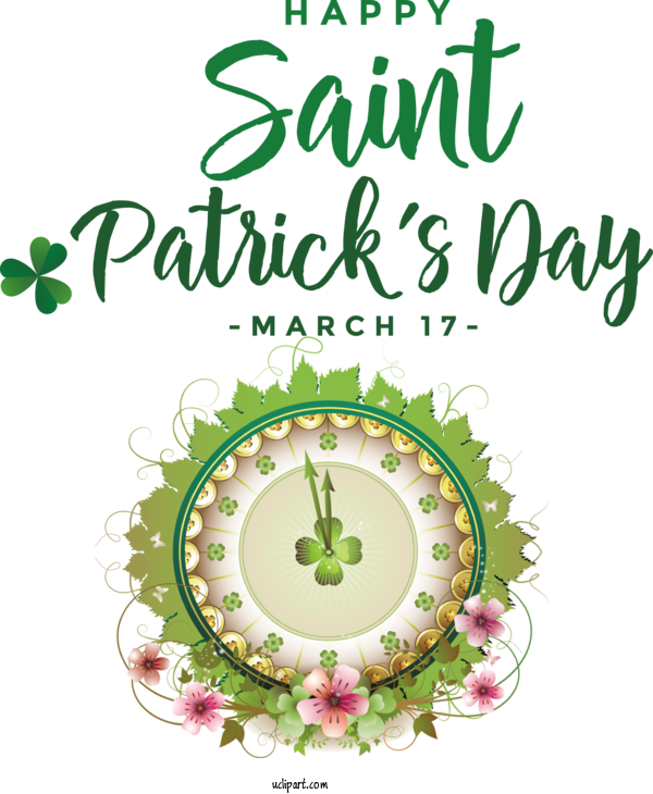 Free Holidays Saint Patrick's Day Shamrock For Saint Patricks Day Clipart Transparent Background