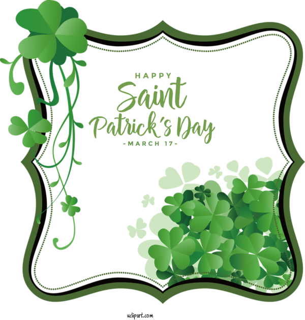 Free Holidays Shamrock Saint Patrick's Day Clover For Saint Patricks Day Clipart Transparent Background