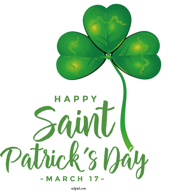 Free Holidays Logo Leaf Shamrock For Saint Patricks Day Clipart Transparent Background