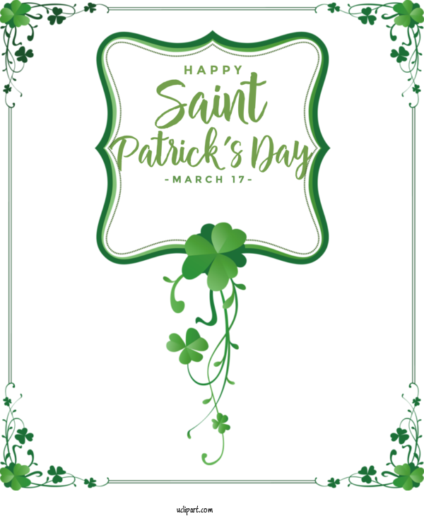 Free Holidays Saint Patrick's Day Design Clover For Saint Patricks Day Clipart Transparent Background
