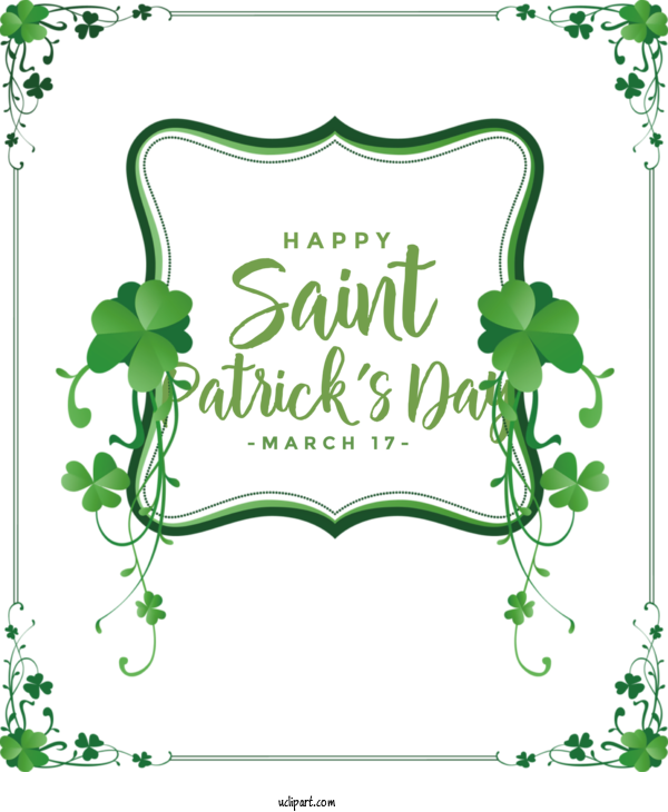 Free Holidays Clover Saint Patrick's Day Design For Saint Patricks Day Clipart Transparent Background