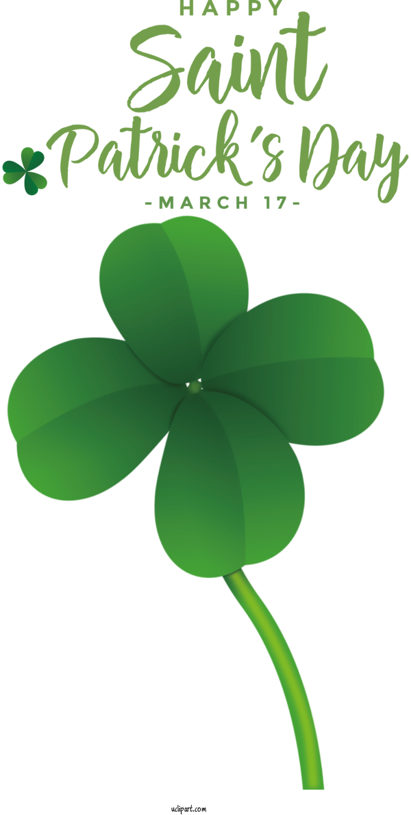 Free Holidays Leaf Plant Stem Flower For Saint Patricks Day Clipart Transparent Background