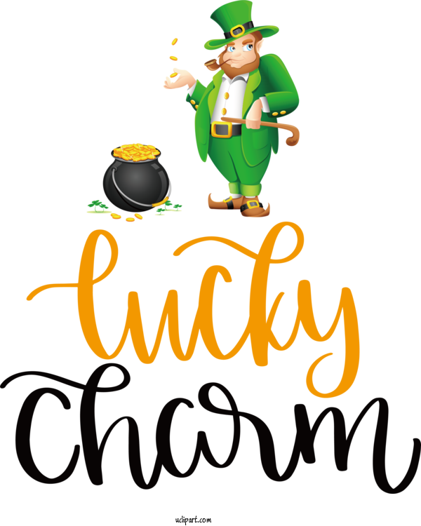 Free Holidays Logo Cartoon Character For Saint Patricks Day Clipart Transparent Background
