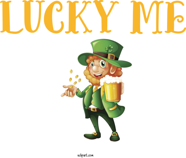 Free Holidays Royalty Free Cartoon For Saint Patricks Day Clipart Transparent Background
