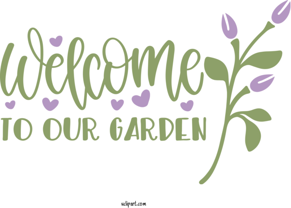 Free Nature Floral Design Logo Font For Garden Clipart Transparent Background