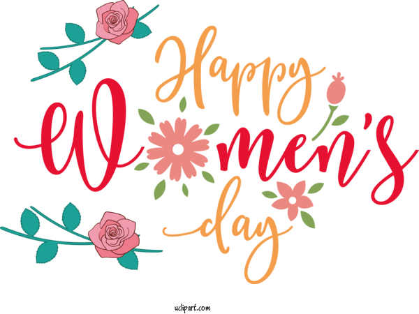 Free Holidays Floral Design Cut Flowers Greeting Card For International Women's Day Clipart Transparent Background