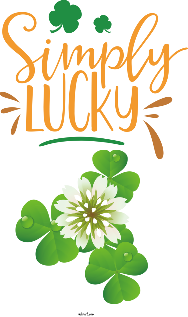 Free Holidays Clover Saint Patrick's Day Four Leaf Clover For Saint Patricks Day Clipart Transparent Background