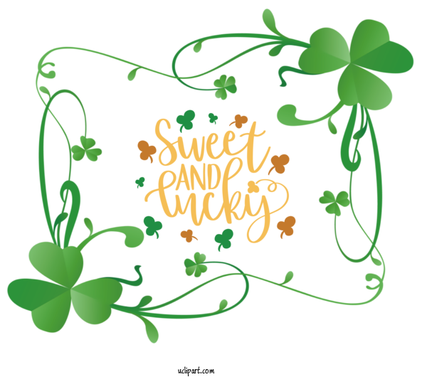 Free Holidays Leaf Saint Patrick's Day Plant Stem For Saint Patricks Day Clipart Transparent Background