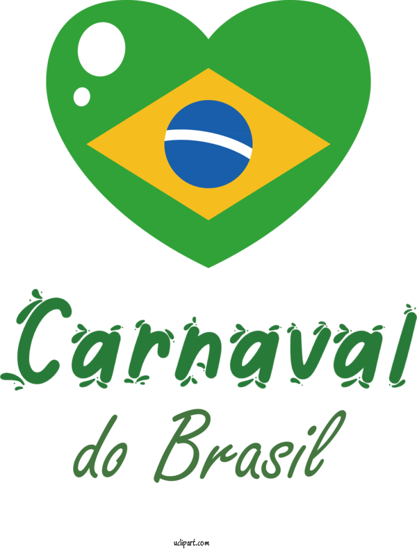 Free Holidays Logo Green Text For Brazilian Carnival Clipart Transparent Background