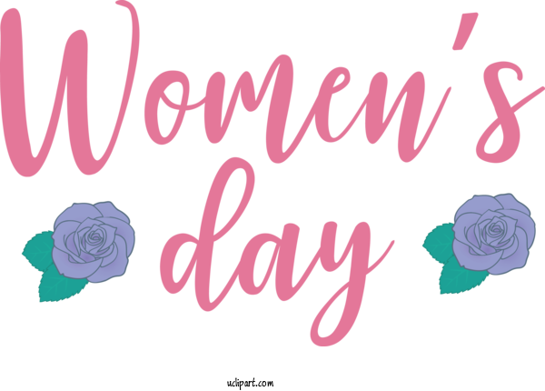 Free Holidays Logo Design Rose Family For International Women's Day Clipart Transparent Background