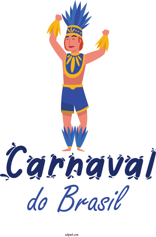 Free Holidays Logo Cartoon Line For Brazilian Carnival Clipart Transparent Background