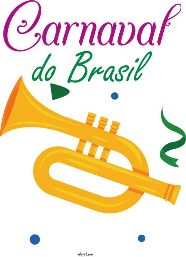 Free Holidays Mellophone Musical Instrument Accessory Yellow For Brazilian Carnival Clipart Transparent Background