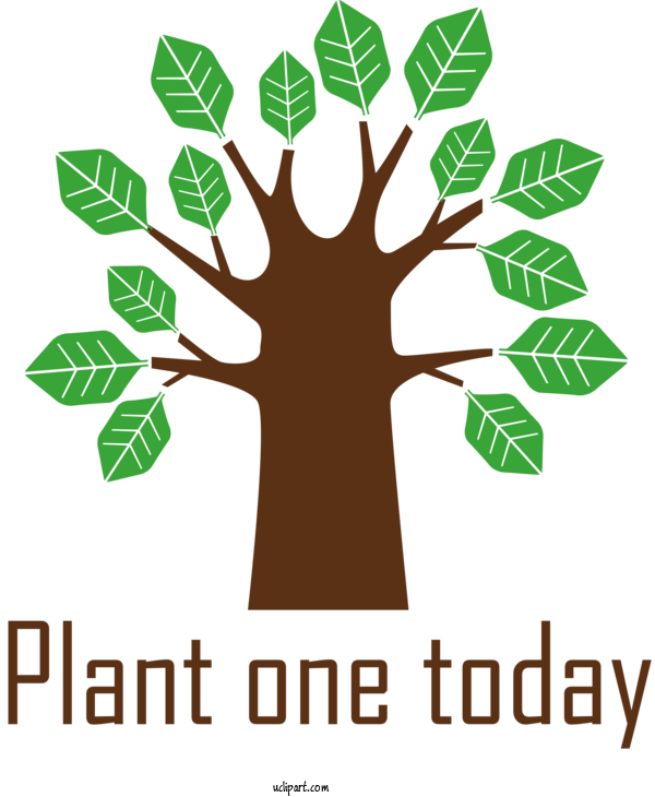 Free Holidays Leaf Tree Plant Stem For Arbor Day Clipart Transparent Background