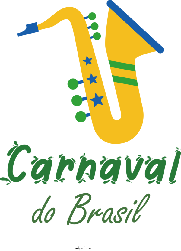 Free Holidays Logo Yellow Line For Brazilian Carnival Clipart Transparent Background